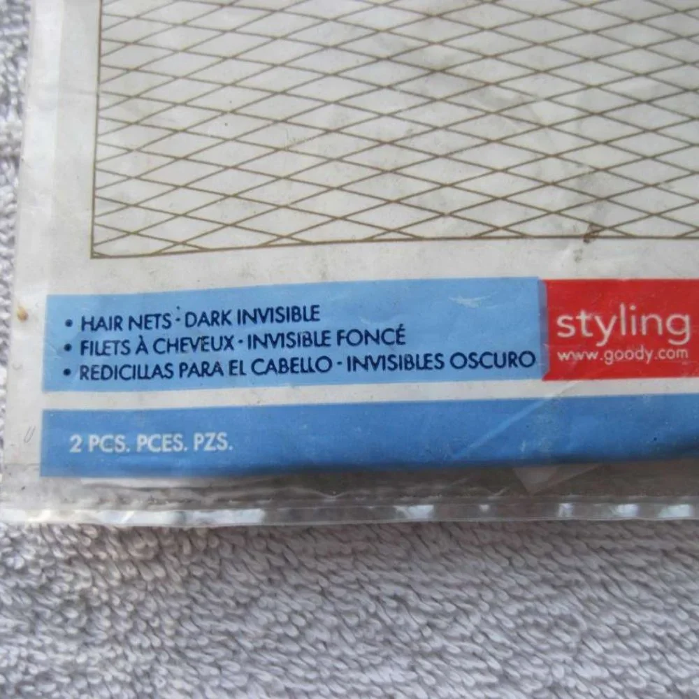 2 Goody Invisible Mesh Hair Nets Elastic Borders Edges Comfortable Hold Protect